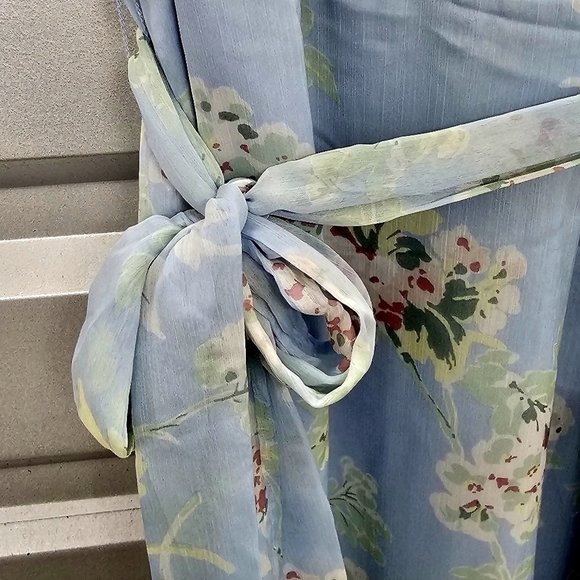 NWT Ralph Lauren Chiffon Floral Ruffled Cap Sleeved - Picture 4 of 10